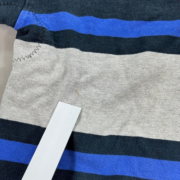 Vintage Barbarian Shirt Mens XS Blue White Stripe Rugby Wear Polo Made In Canada - Picture 7 of 7